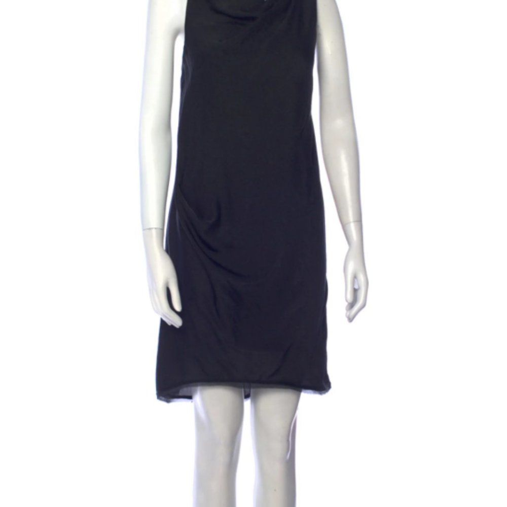 Helmet Lang Cowl Neck Mini Dress - sz 8